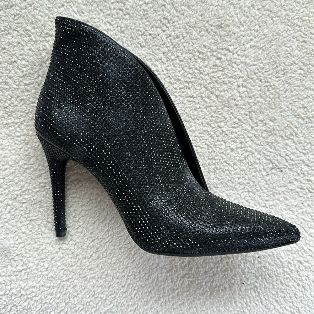 Jessica Simpson Lasnia Pointy-Toe Booties - black rhinestone